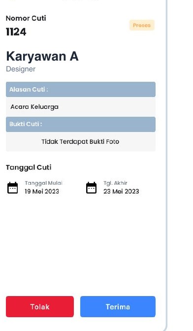 Approval cuti — setujui atau tolak dari HP